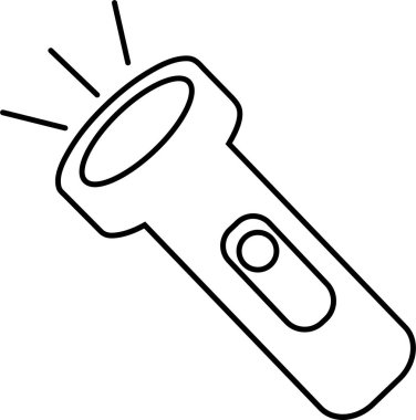 El feneri beyaz bir arkaplanda izole edilmiş. Seyahat elemanı. Stok vektör illüstrasyonu.