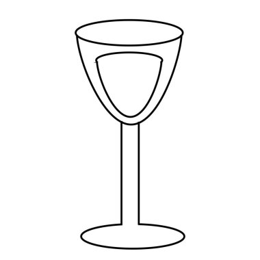  Bir bardak şarap. Dünya Parti Günü seti elementleri. 3 Nisan. Stok vektör illüstrasyonu