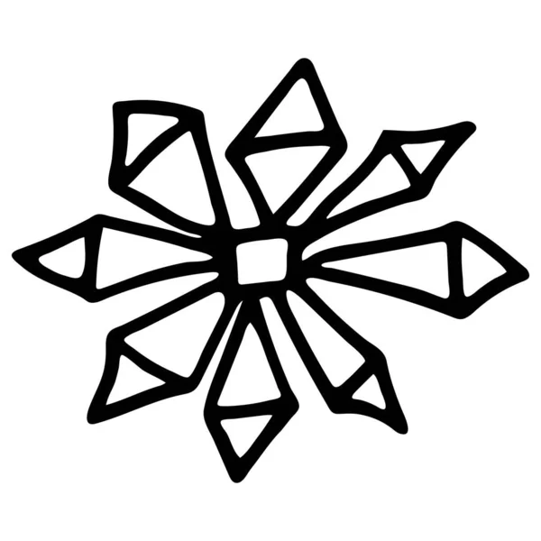 Jégvirág Növények Háromszögekből Készletvektor Illusztráció — Stock Vector