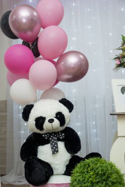 Doğum günü partisi dekorasyonu panda teması.