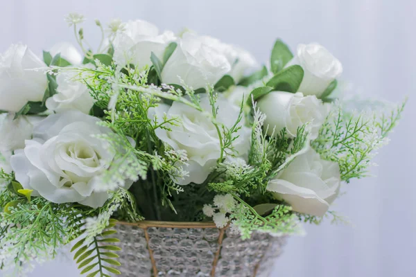 Flower bouquet on white background.