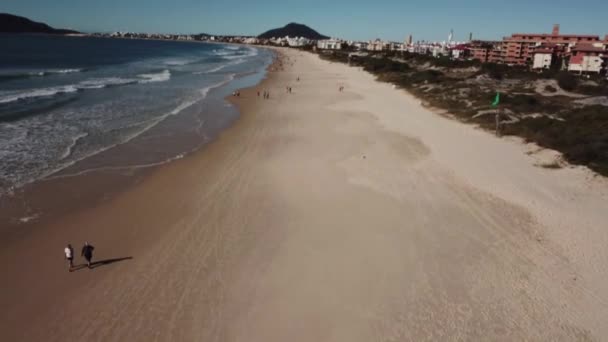 Vuelo Sobre Praia Dos Ingleses Florianópolis Brasil Durante Cuarentena Covid — Vídeo de stock