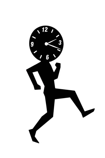 Zegar w formie człowieka — Zdjęcie stockowe