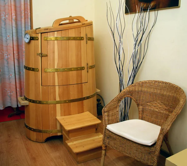 Sedir sauna güzellik salonu — Stok fotoğraf