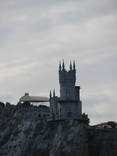 View Yalta Rocks Swallow Nest Black Sea — Stock Photo, Image