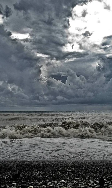 Dunkle Gewitterwolken Während Eines Abendlichen Sturms — Stockfoto