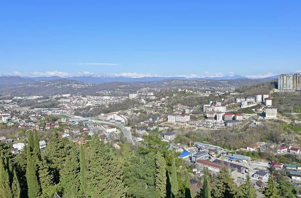 Vista Superior Panorama Cidade Montanha Sul Imagens De Bancos De Imagens