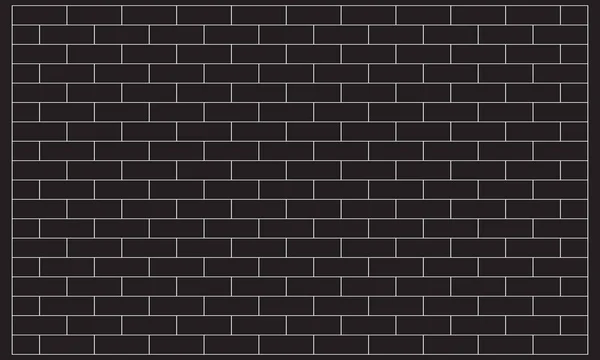 Black Bricks Wall Background Vector Design — 스톡 벡터