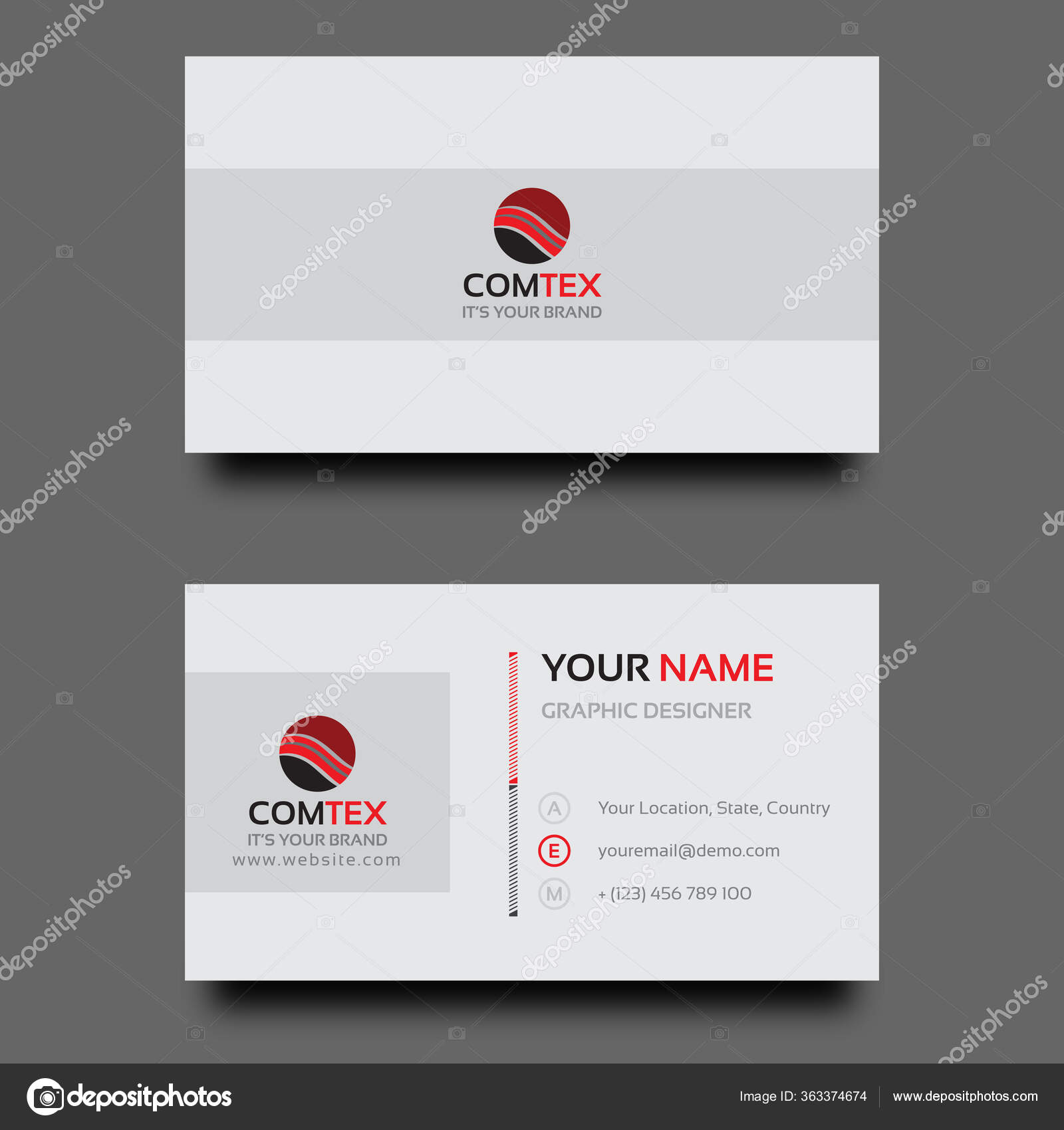 Corporate Modern Business Card Design Template Business Card For Template For Calling Card