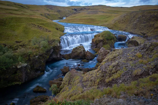 Skogafoss vízesés Izlandon — Stock Fotó