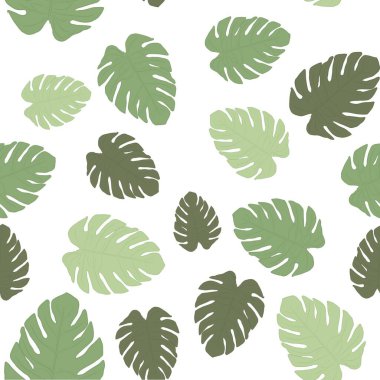 Canavar yapraklarıyla kusursuz bir desen.