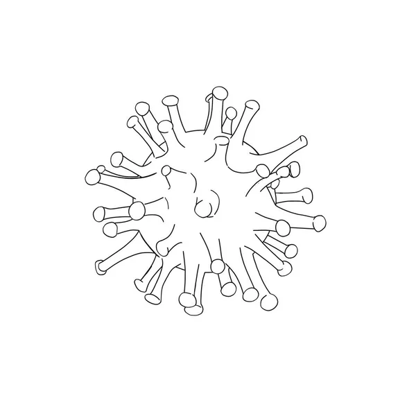 microscopic image of the causative agent of coronavirus infection