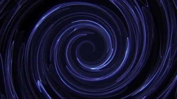 蓝色发光螺旋和闪烁的粒子 无缝循环动画背景 — 图库视频影像