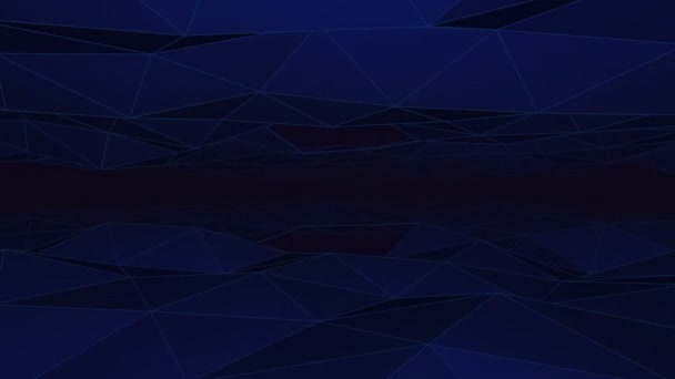 Dark Blue Polygonal Animated Looping Background — Stock Video