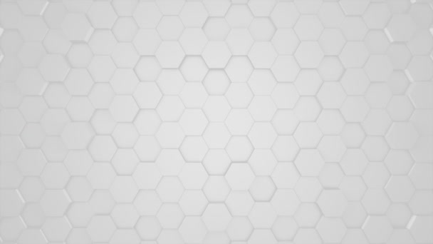 Seamlessly Loopable Subtil Lento Movimento Corporate Gray Hexágonos — Vídeo de Stock