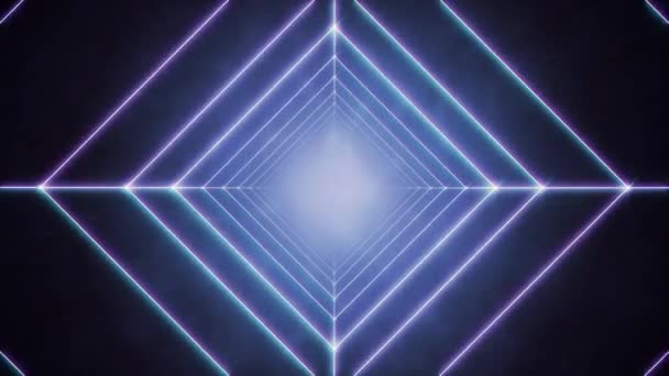 Energetic Linear Square Tunnel Seamlessly Looping Animated Background — 비디오