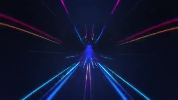 Neon Schnell Straße Nahtlos Looping Animierten Hintergrund — Stockvideo