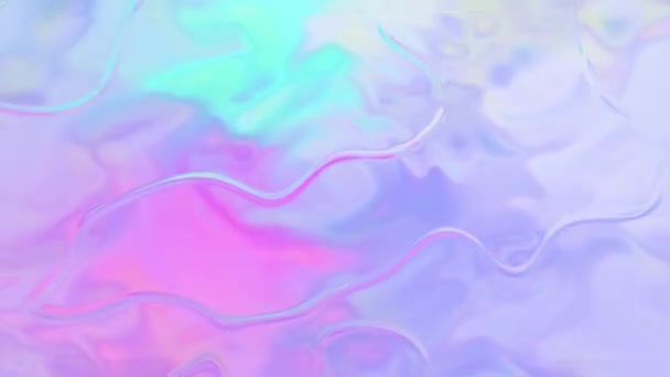 Holographic Gradient Liquid Prism Strings Seamlessly Looping Animated Background — Stockvideo