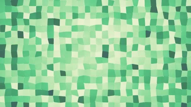 Зеленый Поток Квадрат Многоугольного Фона Бесшовный Цикл Анимированного Фона — стоковое видео