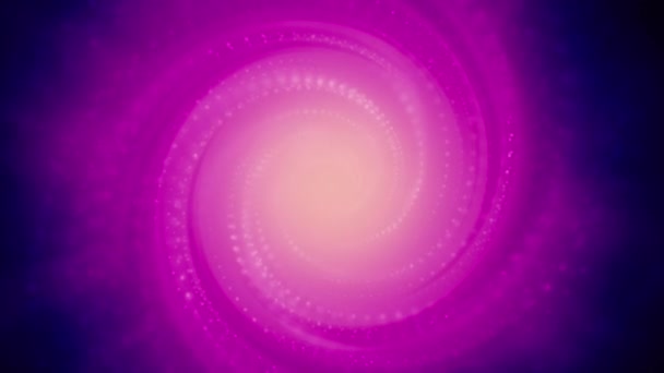 Túnel Violeta Escuro Com Partículas Movimento Espiral Seamlessly Looping Fundo — Vídeo de Stock