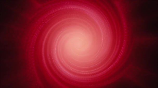 Seamlessly Looping Animated Red Tunnel Spirally Moving Particles — Stock Video