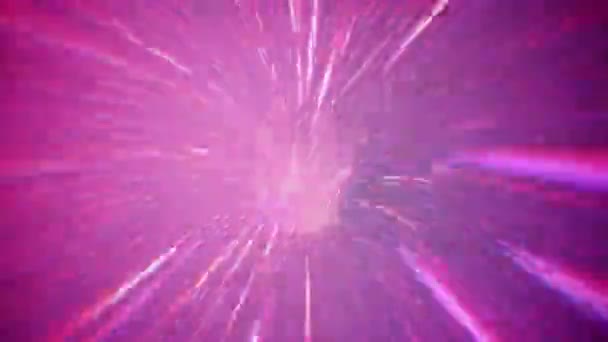 Fast Moving Rotating Multicolored Wormhole Seamlessly Looping Animated Background — Stock Video