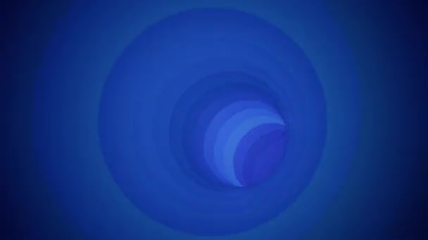 Tunnel Circolare Blu Rotante Sfondo Animato Loop Senza Soluzione Continuità — Video Stock