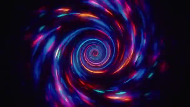 Fast Rotating Blue Orange Vortex Spiral Seamlessly Looping Fundo Animado — Vídeo de Stock