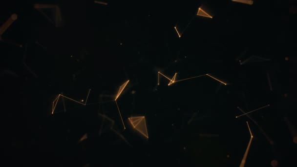 Glowing Bronze Plexus Particles Seamlessly Looping Animated Background — 비디오