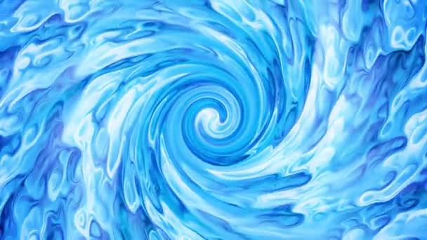 Liquid Ice Blue Rotating Vortex Tunnel Seamlessly Looping Animated Background — ストック動画
