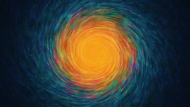 Rotating Orange Vortex Blue Background Seamlessly Looping Animated Background — Stock Video