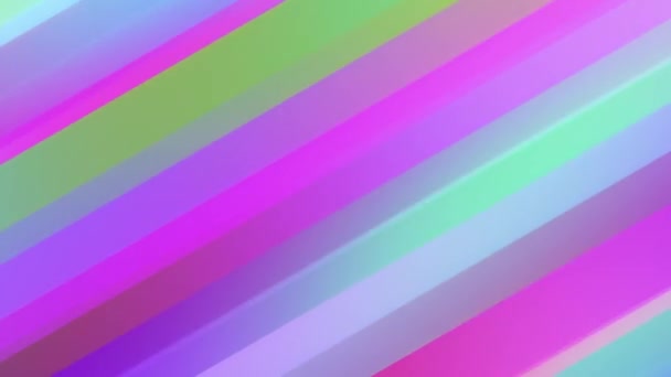 无缝线环状虹彩倾斜流动的梯度线 动画背景 — 图库视频影像