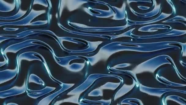Seamlessly Looping Flowing Chromatic Liquid Substance Animated Background — Stock Video