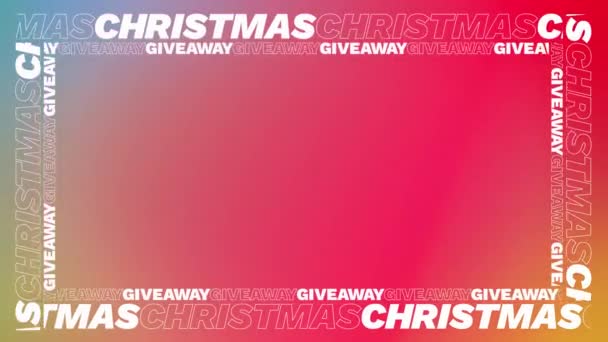 Bordi Perfettamente Loop Più Parole Animate Christmas Giveaway Sfondo Sfumato — Video Stock