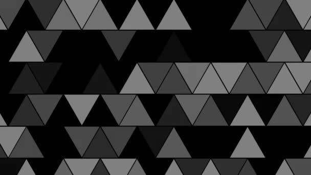 Seamlessly Looping Tech Futuristic Blinking Triangular Grid Animated Overlay — Stock Video