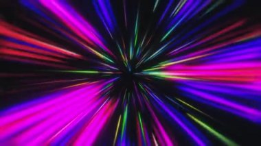 Kusursuz bir şekilde neon hatları çiziyor. Canlandırılmış tünel arkaplanı.