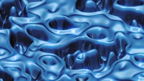 Looping Senza Soluzione Continuità Lento Movimento Sostanza Liquida Blu Sfondo — Video Stock