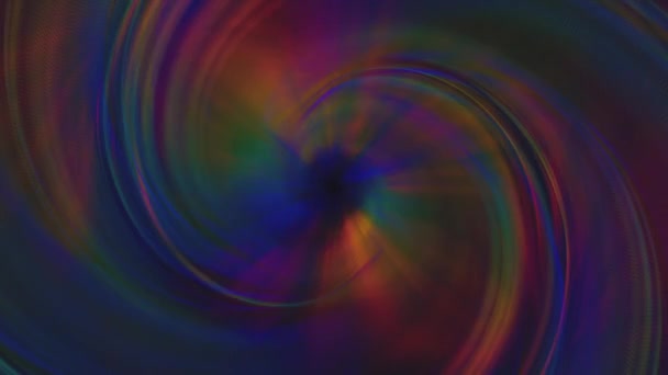 Абстрактная Бесшовная Петля Многоцветной Преломляющей Призматической Спирали Анимированный Фон — стоковое видео