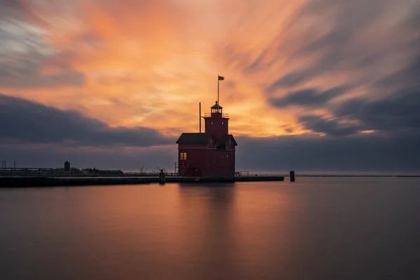 Hollanda Limanı Nın Hollanda Michigan Daki Deniz Feneri Halk Arasında Telifsiz Stok Imajlar