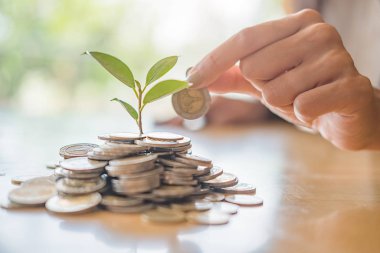 Gelecekte ev ya da mülke yatırım yapmak için para biriktiriyorum. İş Finans Konsepti.