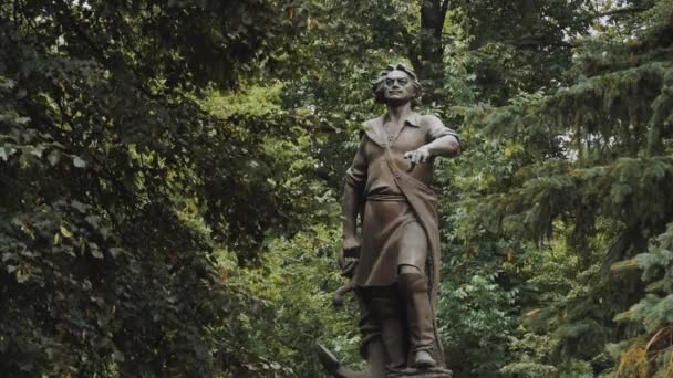 Moskau, Russland - 23. Juli 2019: Ein Denkmal für Peter den Großen (Erster) auf der Silberinsel Ismailowo — Stockvideo