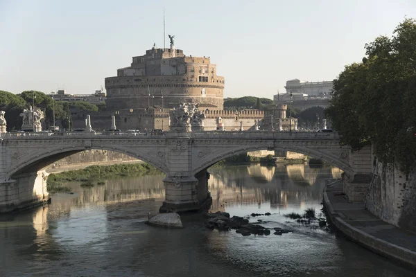 Castel Sant Angelo Sobre Tíber Roma — Foto de Stock