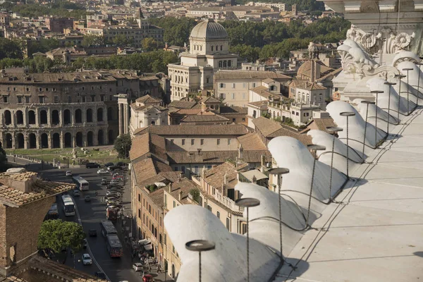 Teatro Marcello Desde Monumento Victoriano Roma — Foto de Stock