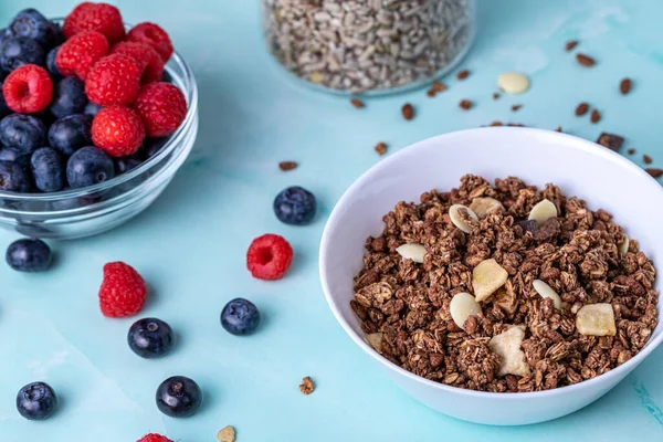 Muesli Berries Table — Stock Photo, Image