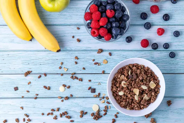 Muesli Berries Table — Stock Photo, Image