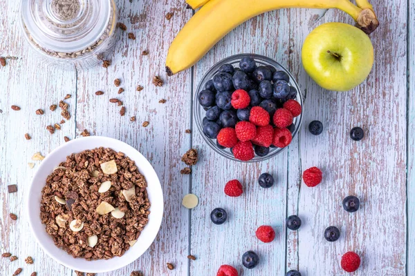 Muesli Berries Table — Stock Photo, Image