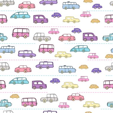 El çizimi araba illüstrasyon vektörü.