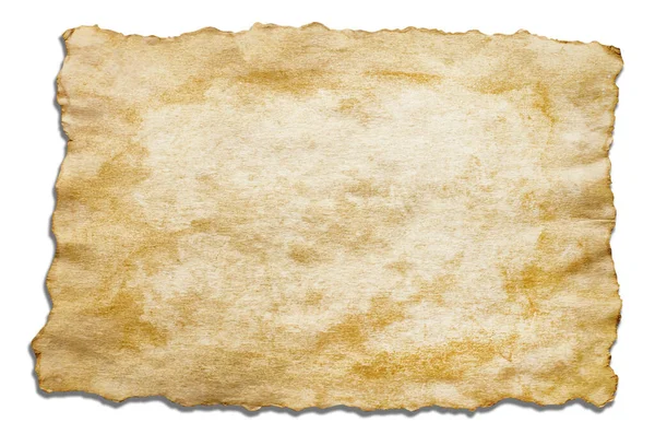 Detail Starožitného Starého Papíru Izolovat Bílém Pozadí Výstřižkem Cestu — Stock fotografie