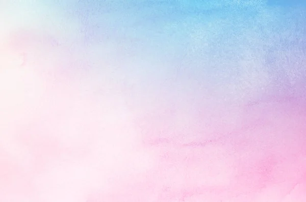Abstract pastel watercolor background - Blue sky and pink pastel watercolor paint