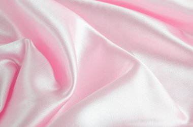 Soyut arkaplan - Pembe saten tekstil buruşuk